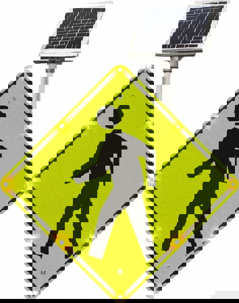 TAPCO SOLAR POWERED BLINKER SIGN - PEDES